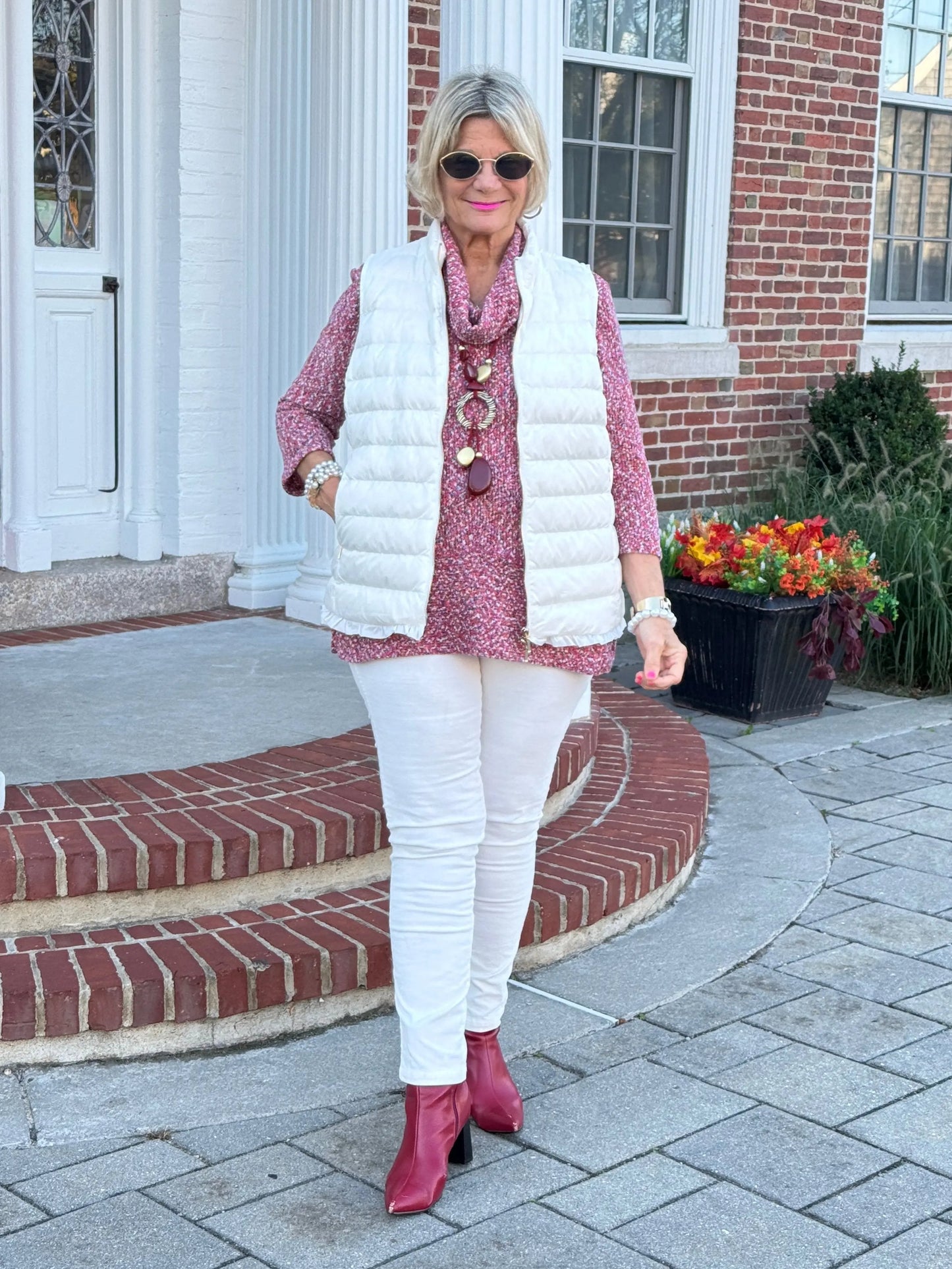 LULU-B IVORY SHORT PUFFER VEST