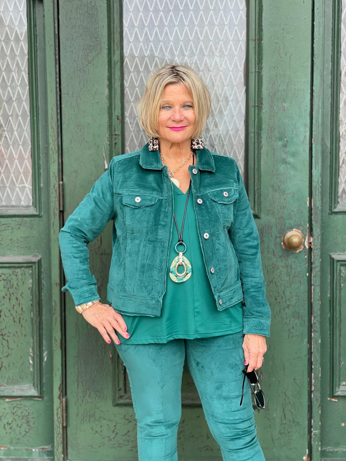 LULU-B EMERALD VELOUR JACKET