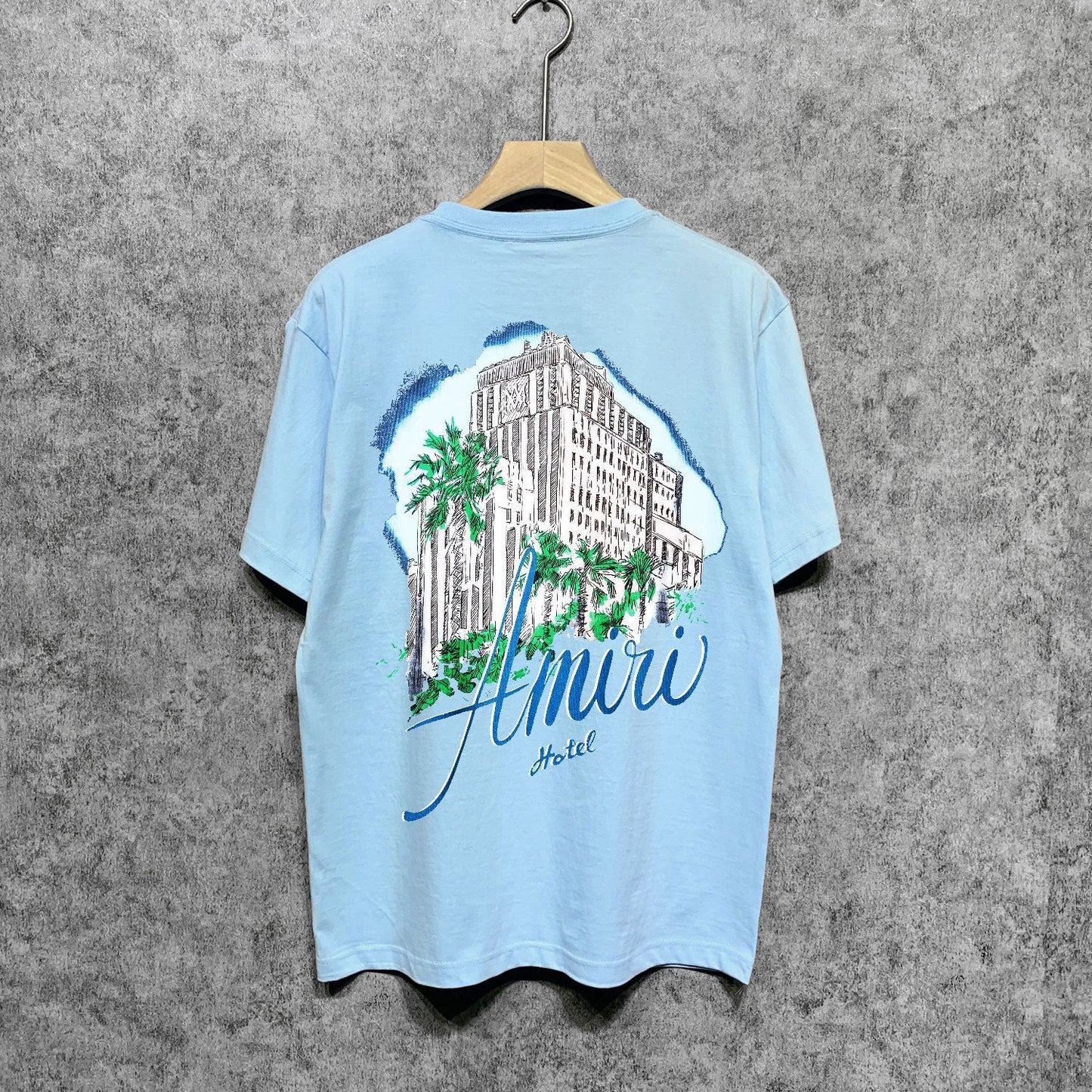 Amiri t shirts city forest printing short sleeve