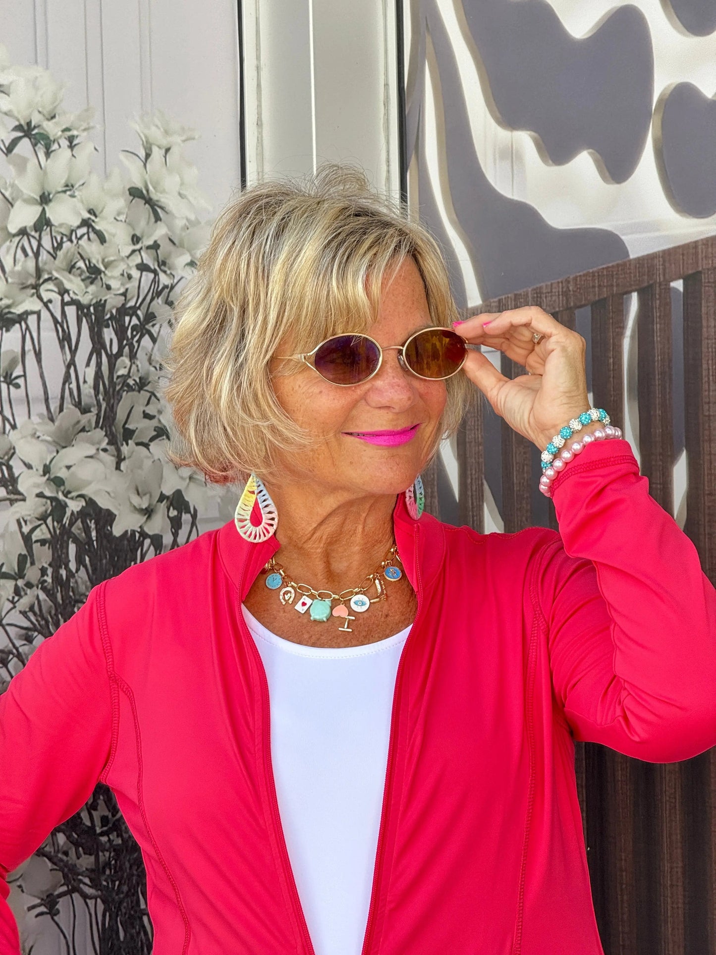 LULU-B NEW CORAL FULL ZIPPER JACKET