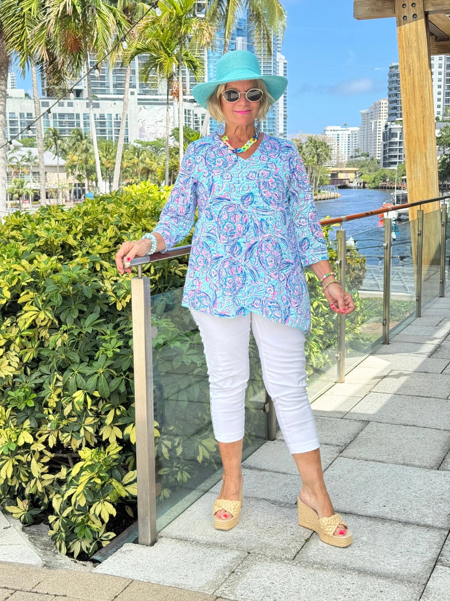 BLUE TURTLE ASYMMETRIC TOP