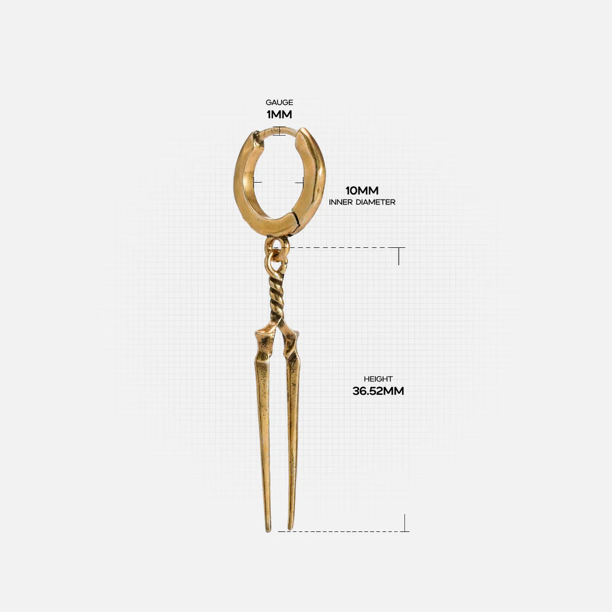LONGINUS TWIN SPEAR EARRINGS