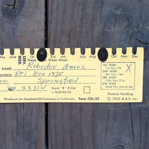 STANDARD OIL CALIFORNIA Service Records 1952