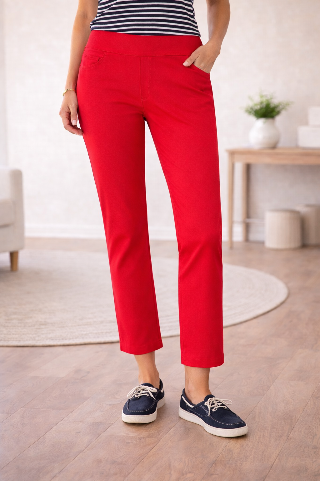 Contemporary capri Crimson Red
