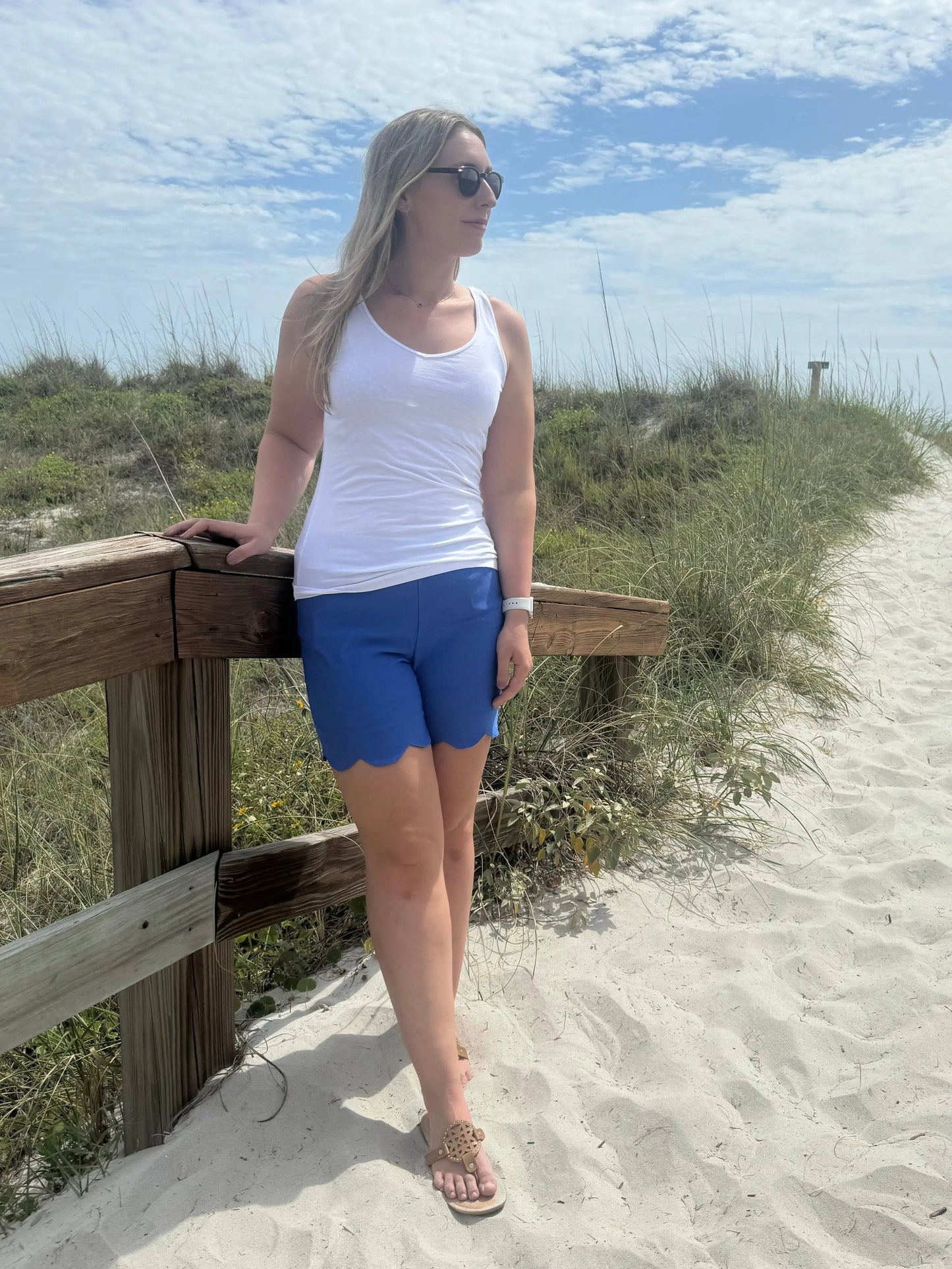 LULU-B BLU SCALLOP SHORTS