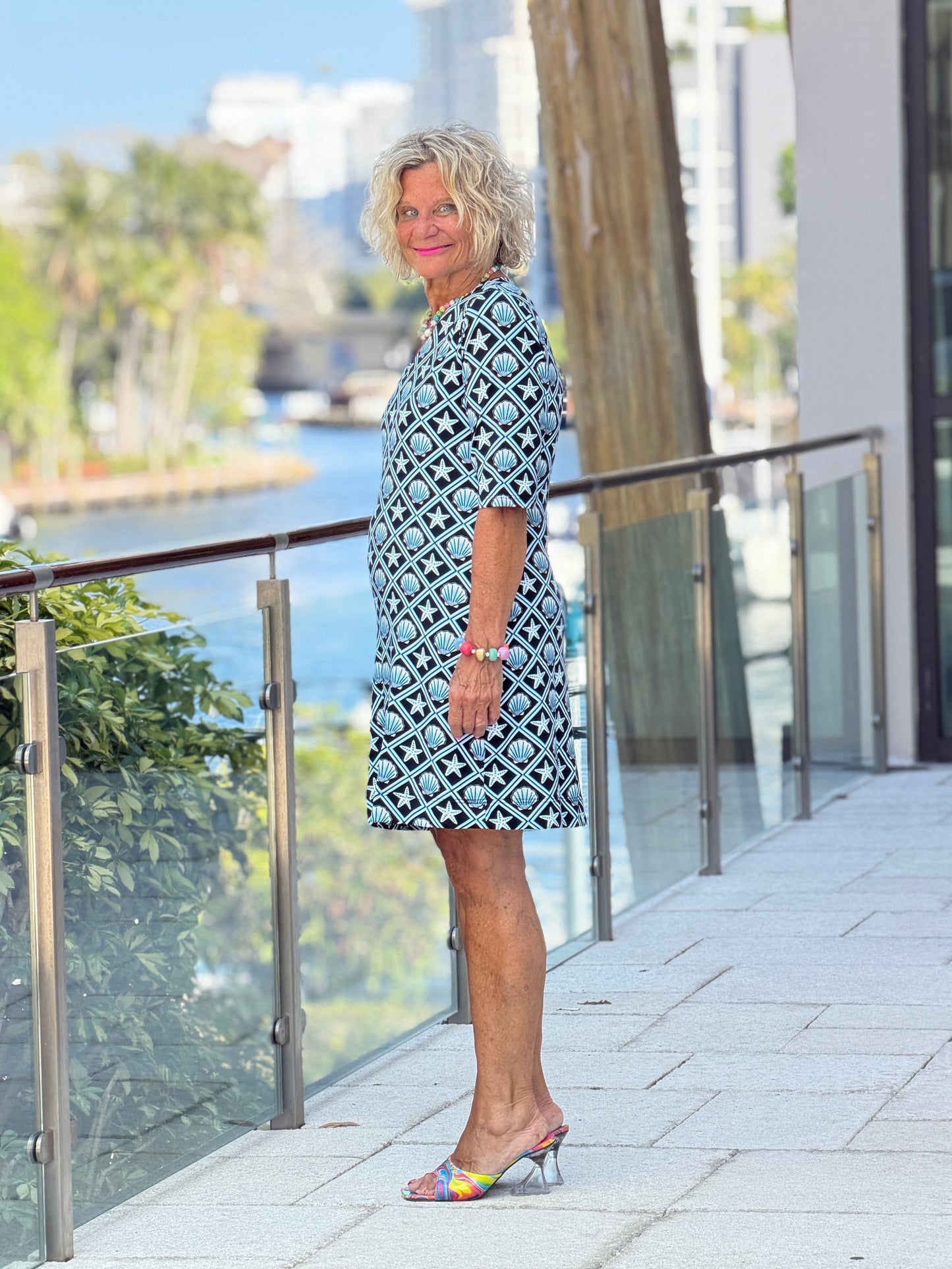 LULU B OCEAN TREASURES ELBOW DRESS