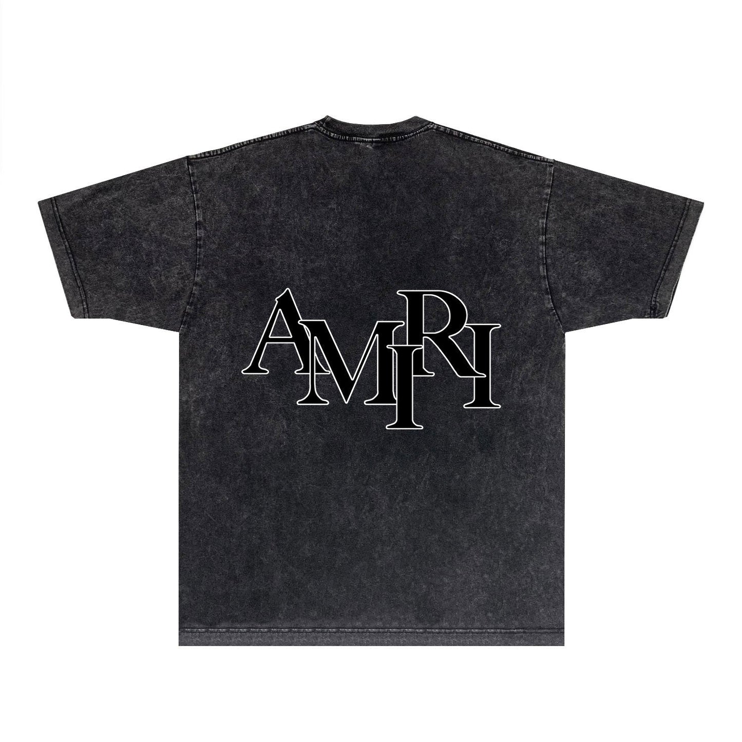 Amiri Washed Distressed T Shirt Printed Trendy Pure Cotton