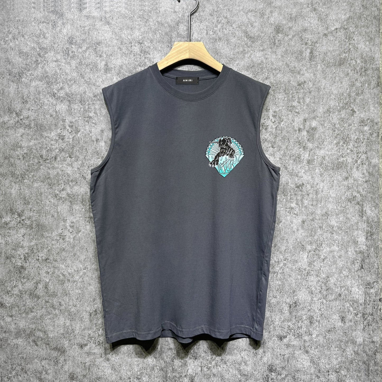Amiri tank top black panther print