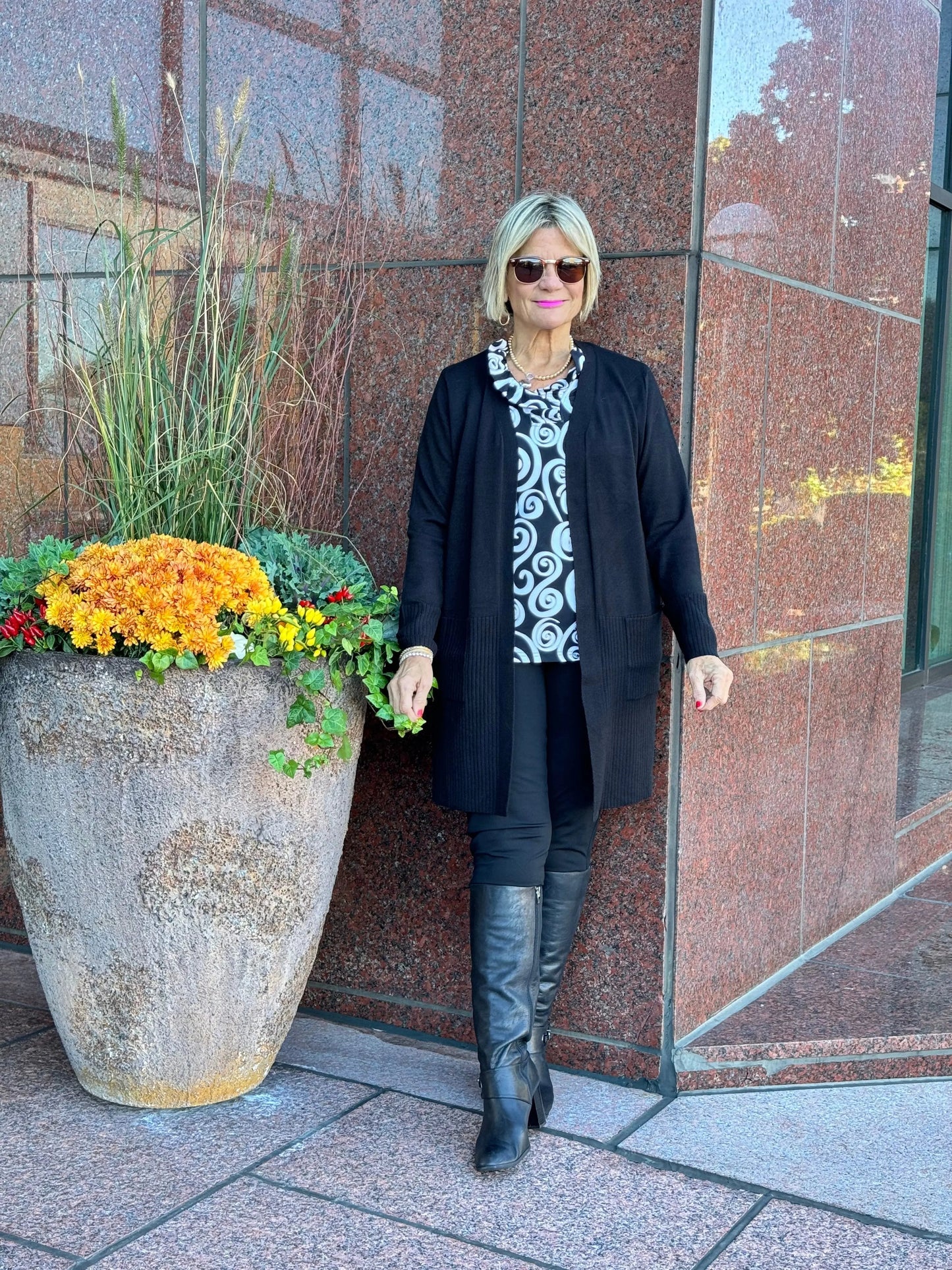LULU-B BLACK CASHMERE CARDIGAN