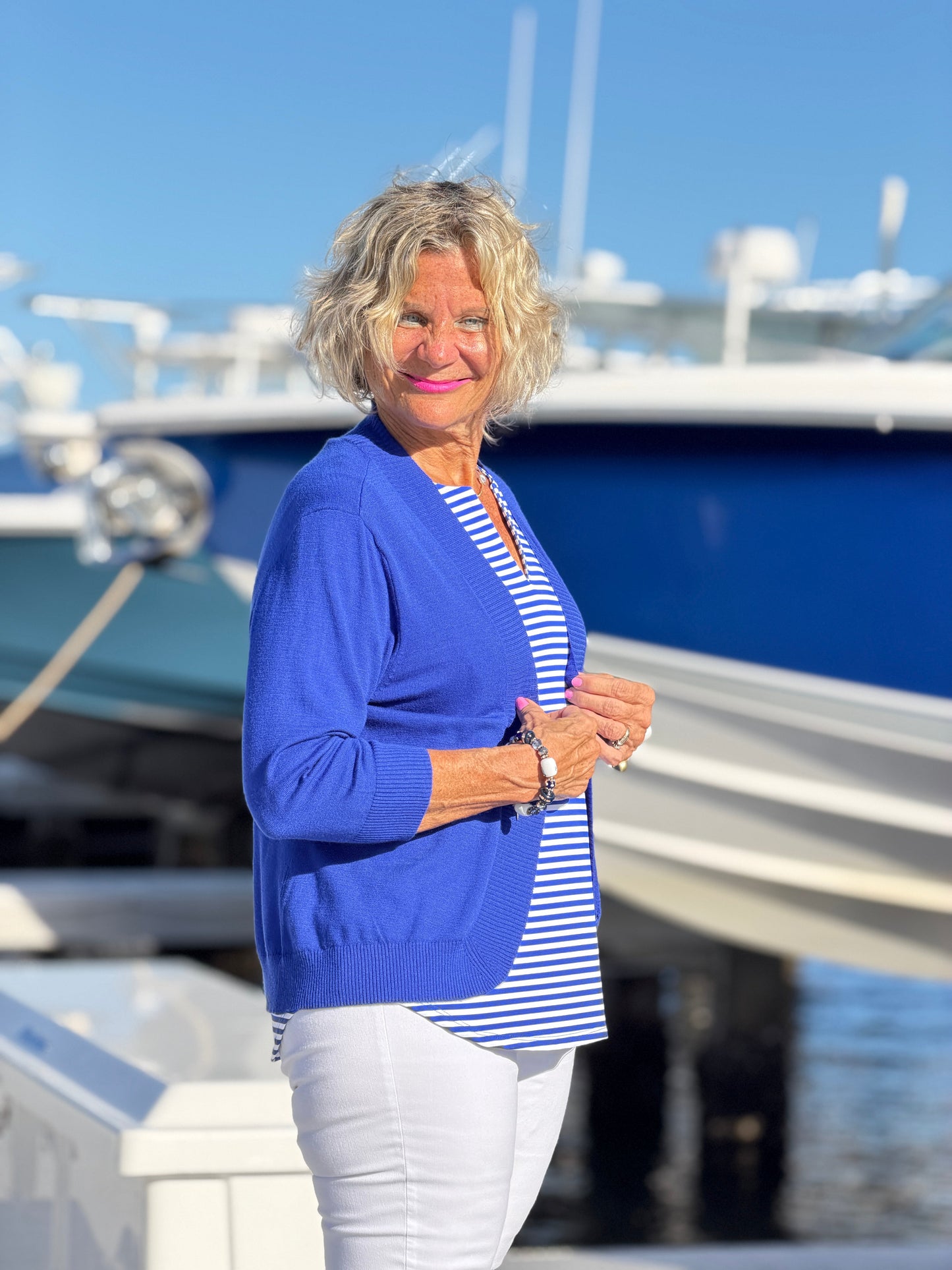 HARBOR BLUE SLEEVELESS TANK