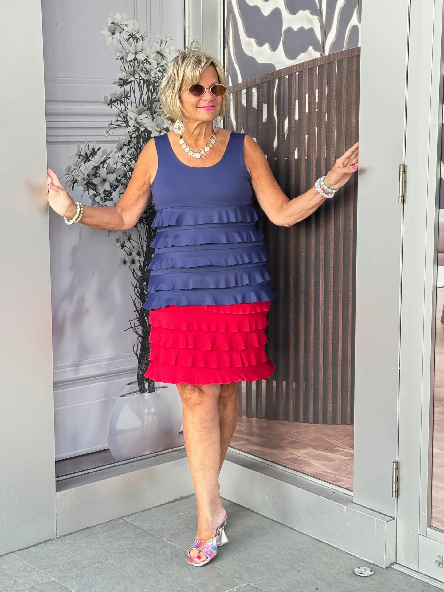 LULU-B CRIMSON RED CHA CHA SKORT