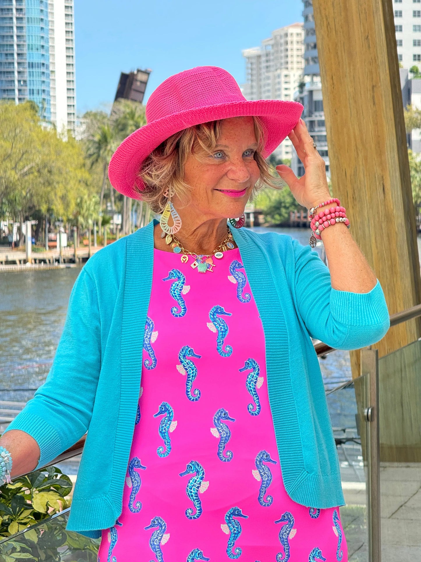 LULU B SEAHORSE BAY MIDI SHIFT MAXI DRESS