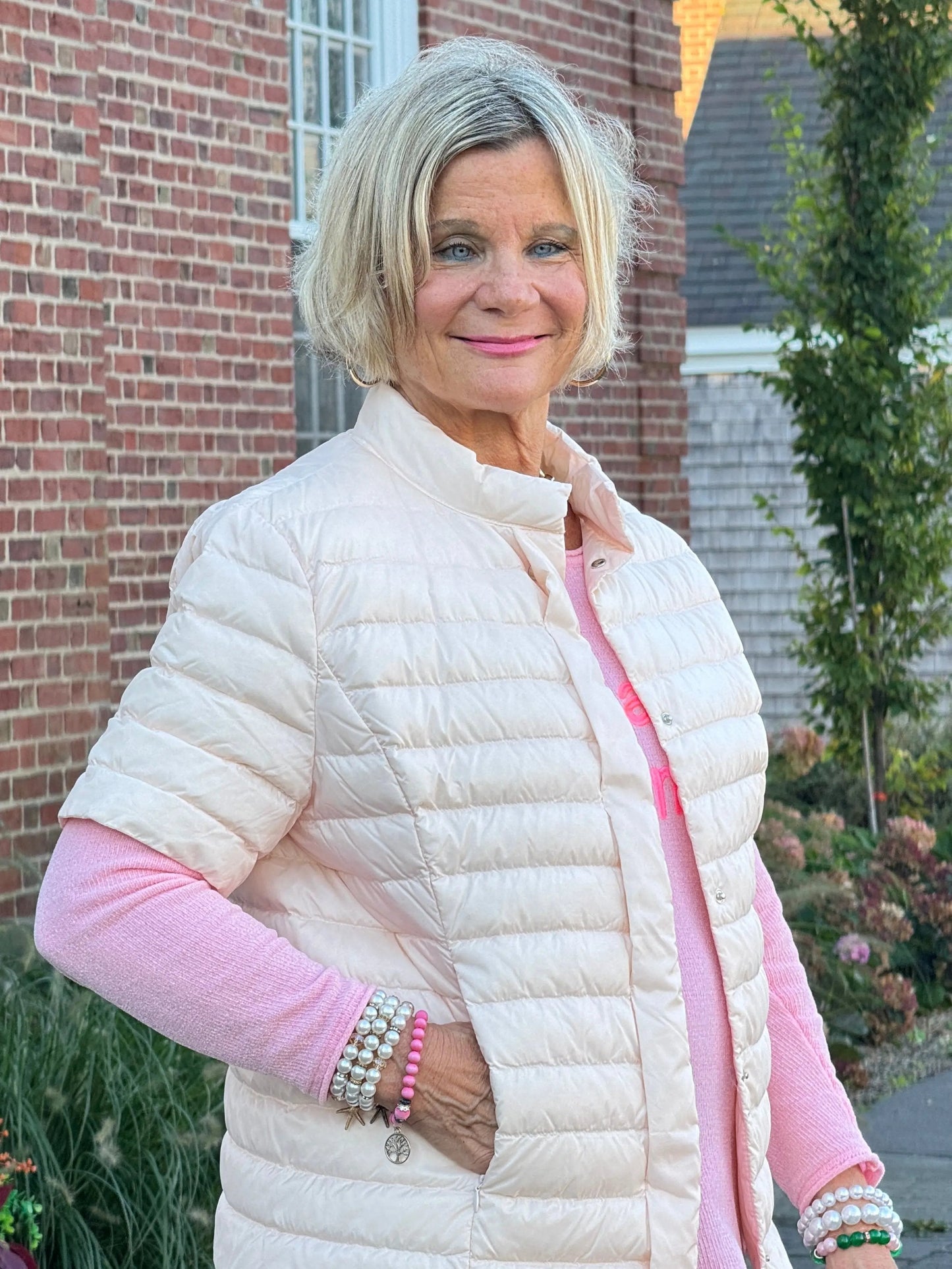 LULU-B PINK SHORT SLEEVE PUFFER