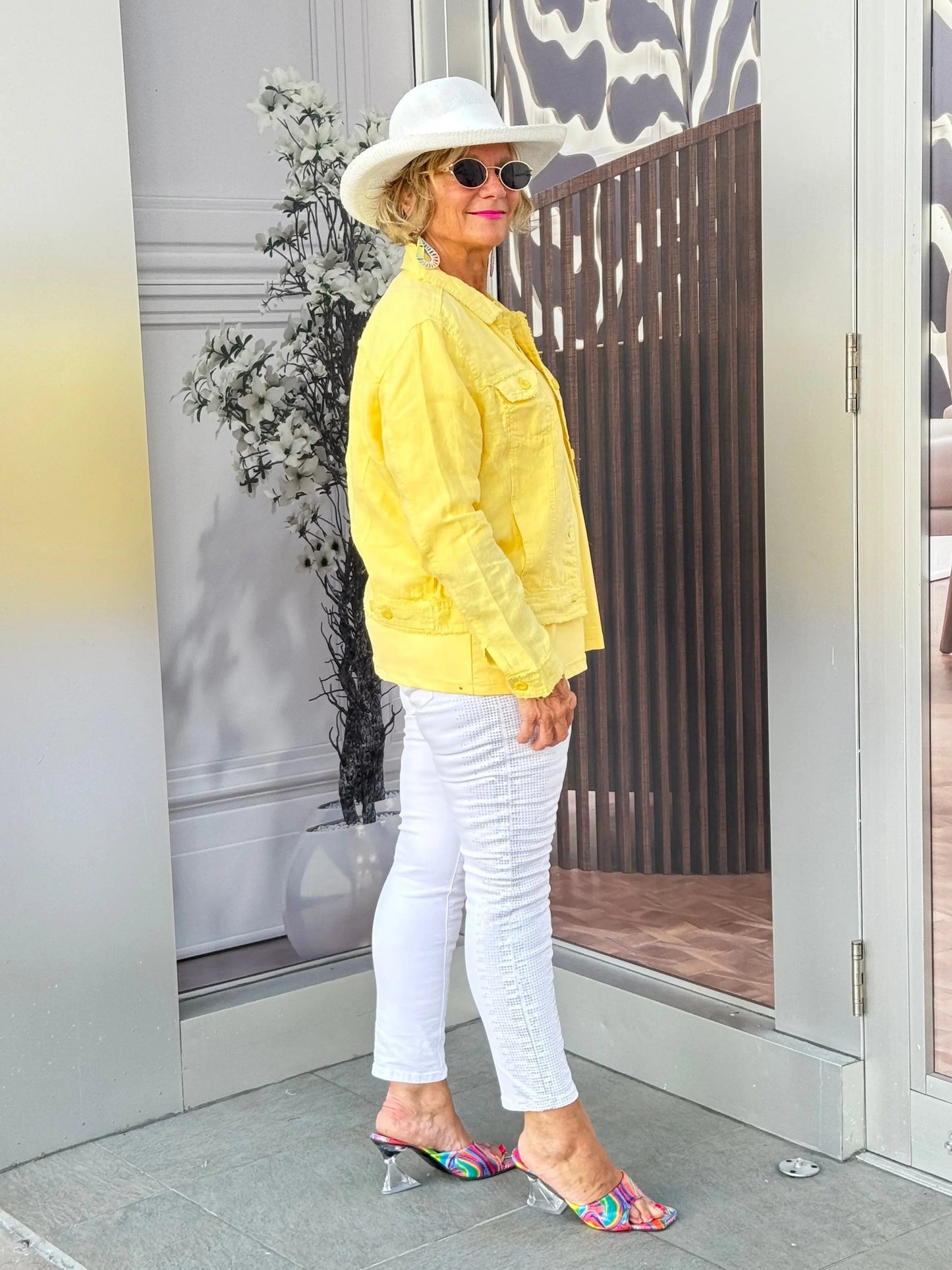 LULU B YELLOW LINNEN JACKET