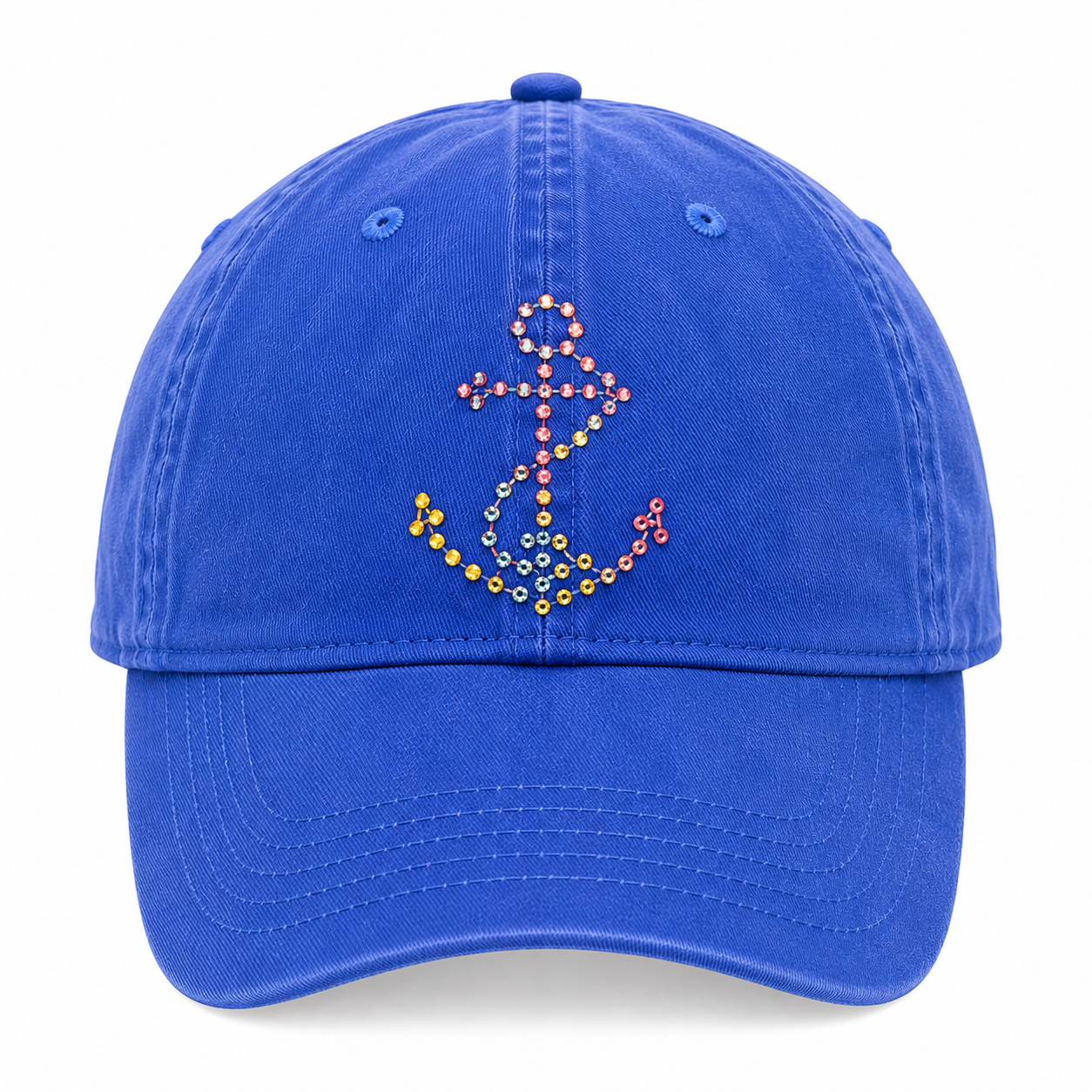 Bling Blue Anchor Hat
