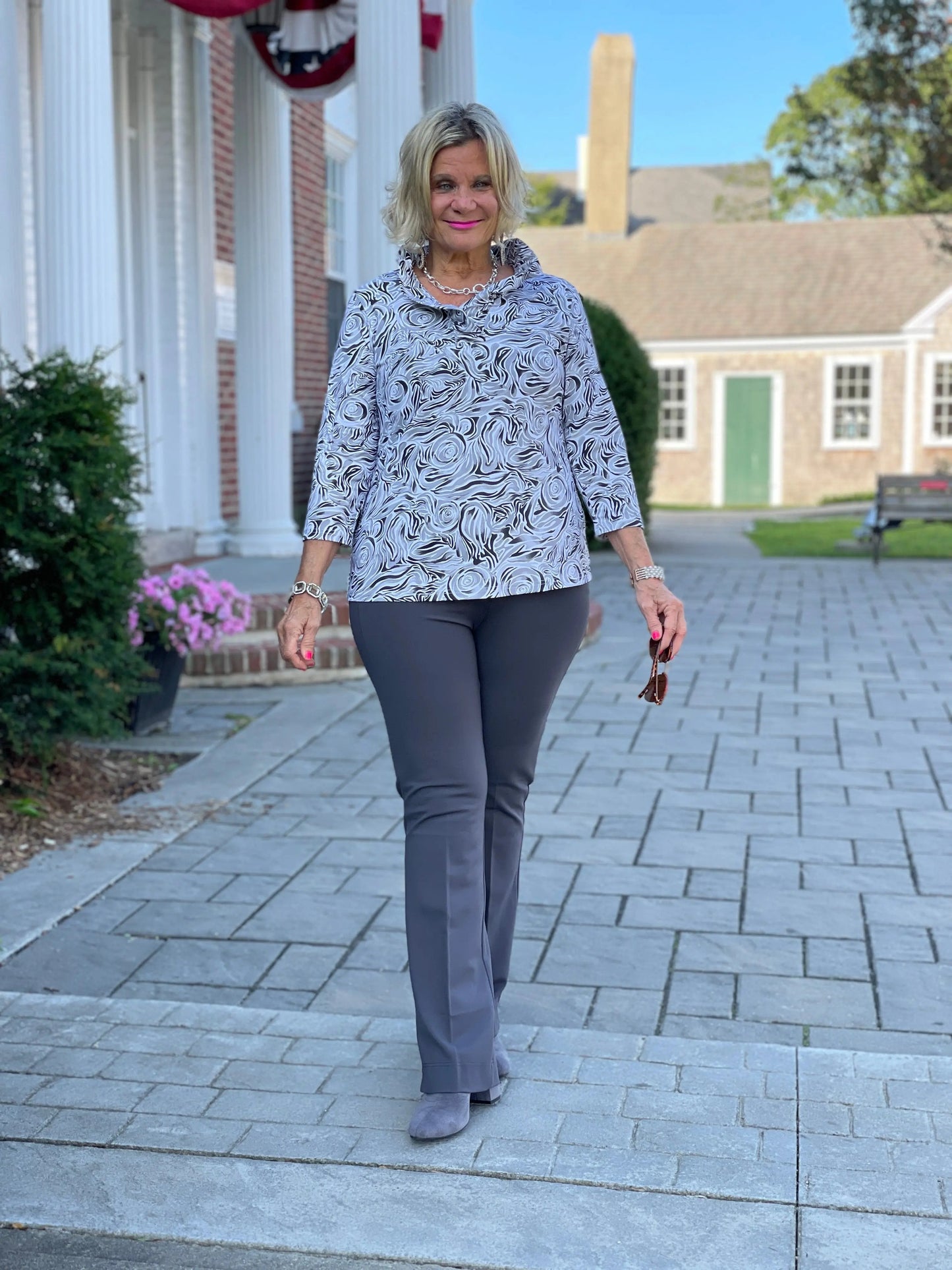 ELEGANT EXPRESSIONS RUFFLE TOP