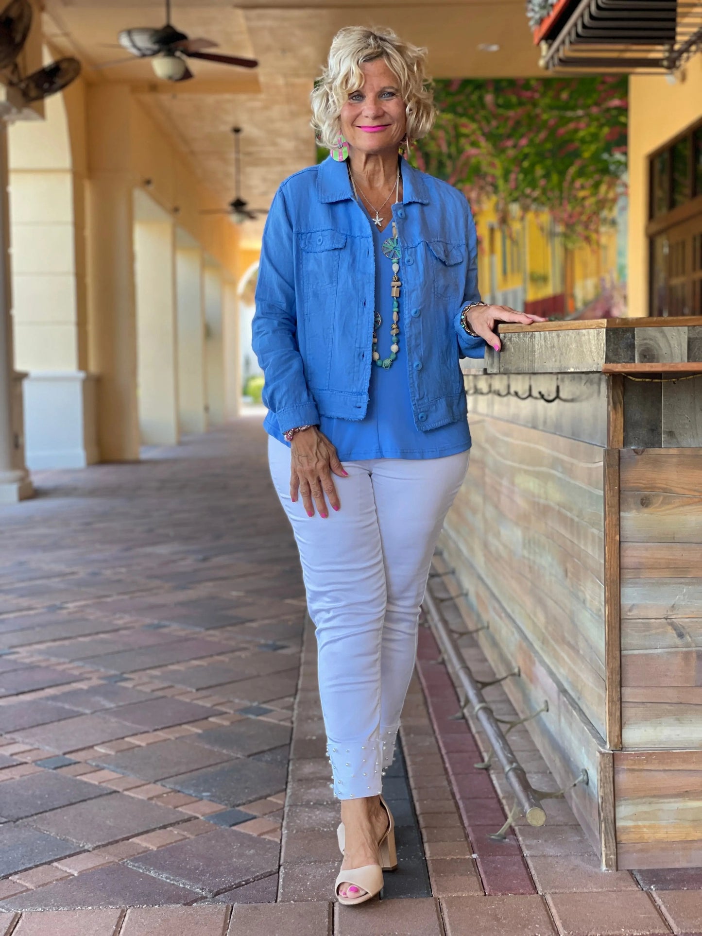 LULU B ROYAL LINEN JACKET