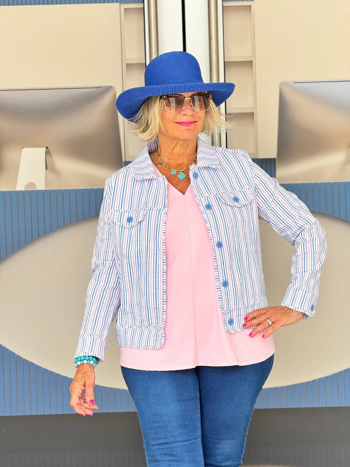LULU B CANDY PINK LINEN JACKET