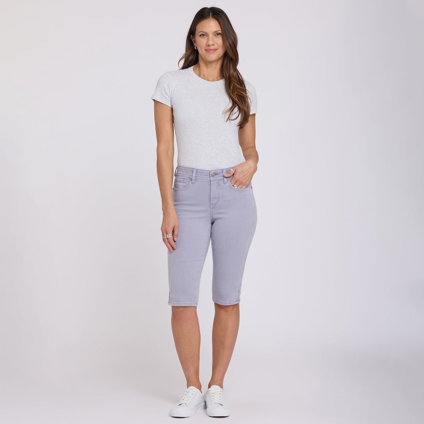 Sophie Bike Capri Jeans - Vintage Lavender
