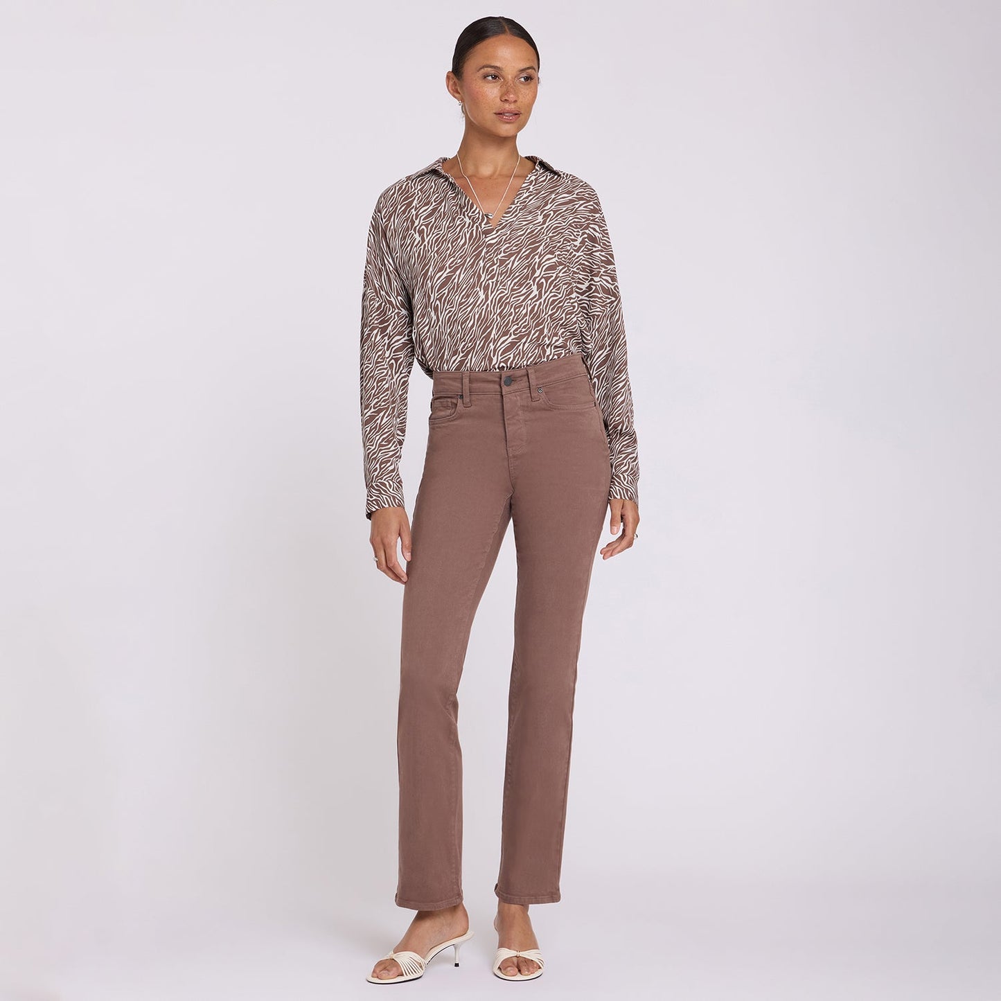 Marilyn Straight Jeans - Deep Taupe