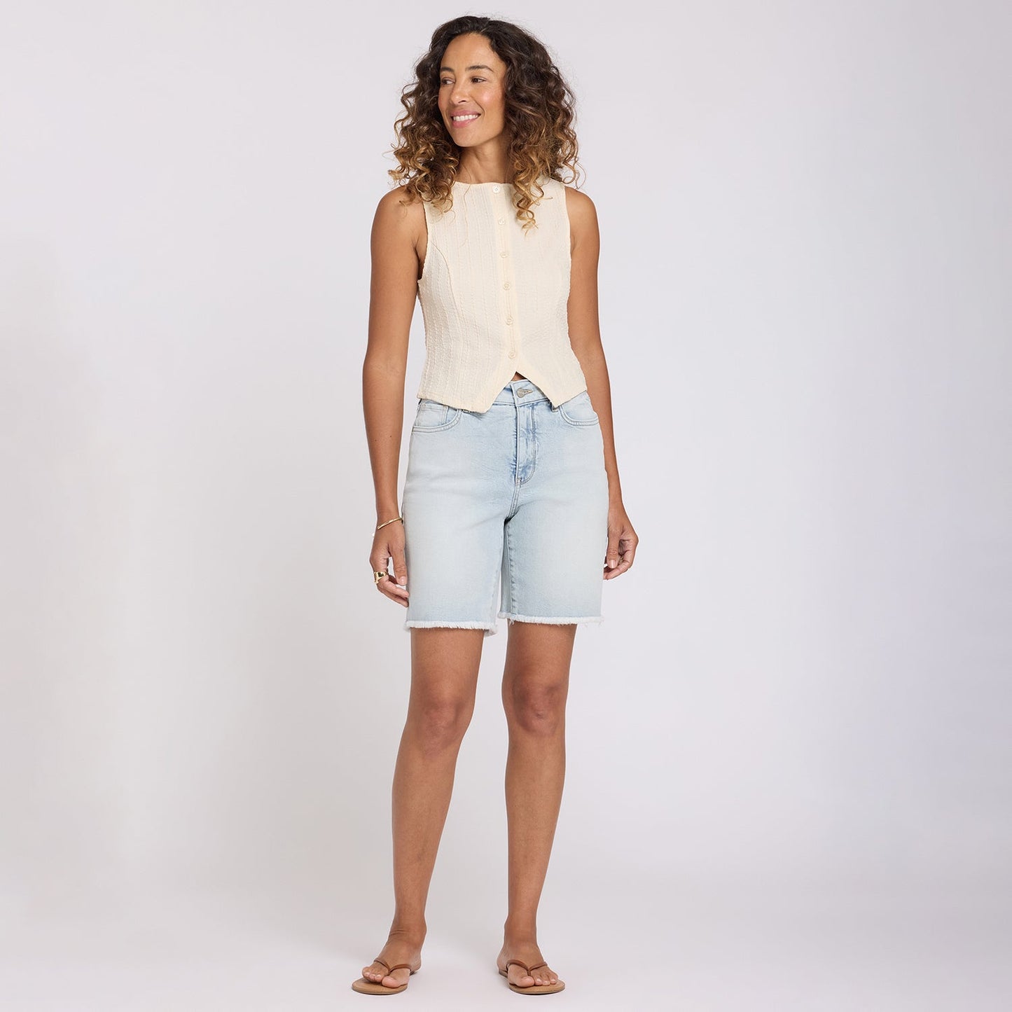 Erin Relaxed Denim Shorts - Desert Shoreline