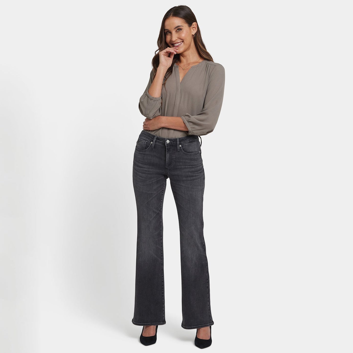 Ava Flared Jeans - Gloomy Marais