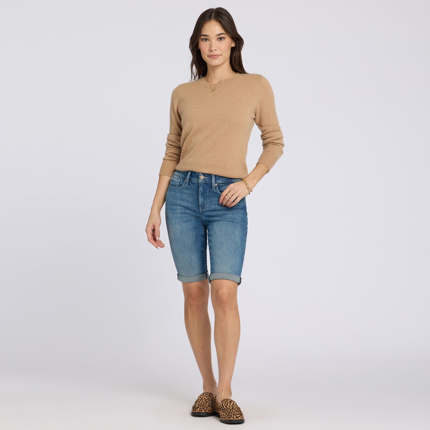 Briella 11 Inch Denim Shorts - Breezy Palms