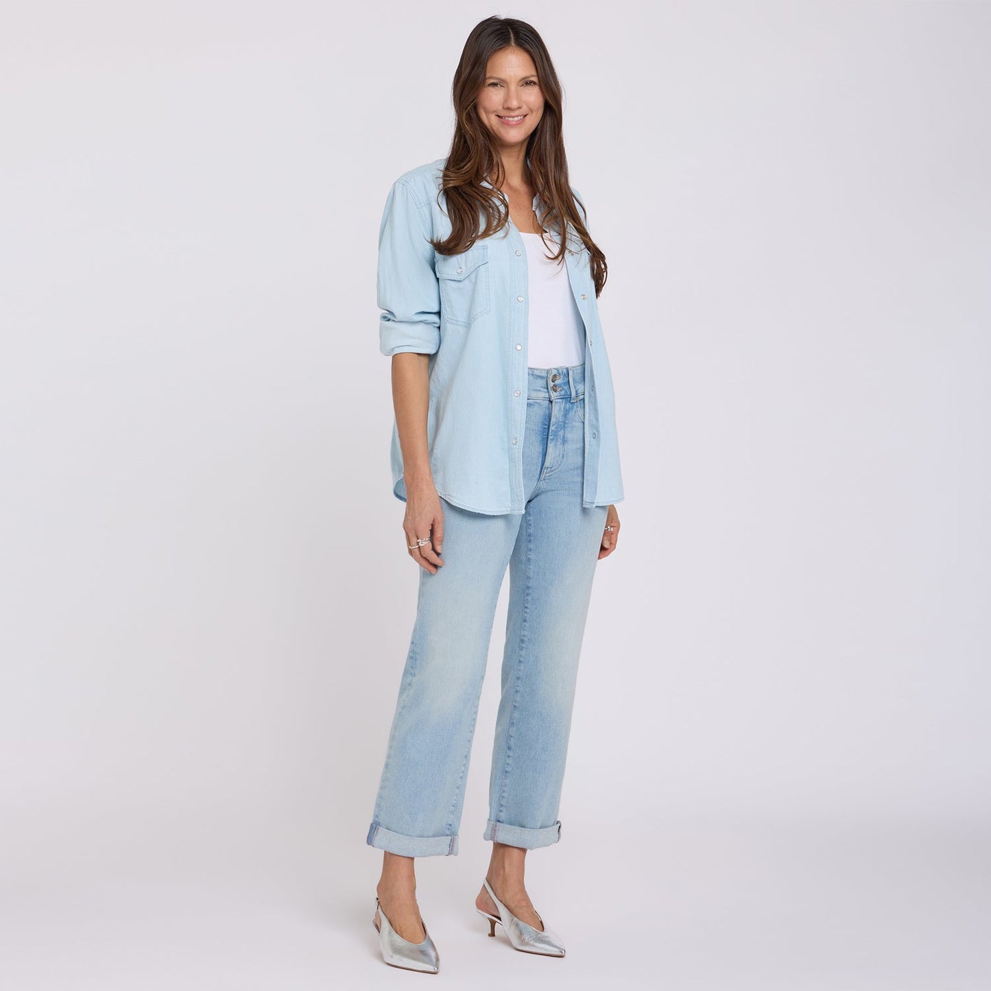Bailey Relaxed Straight Crop Jeans - Keys View