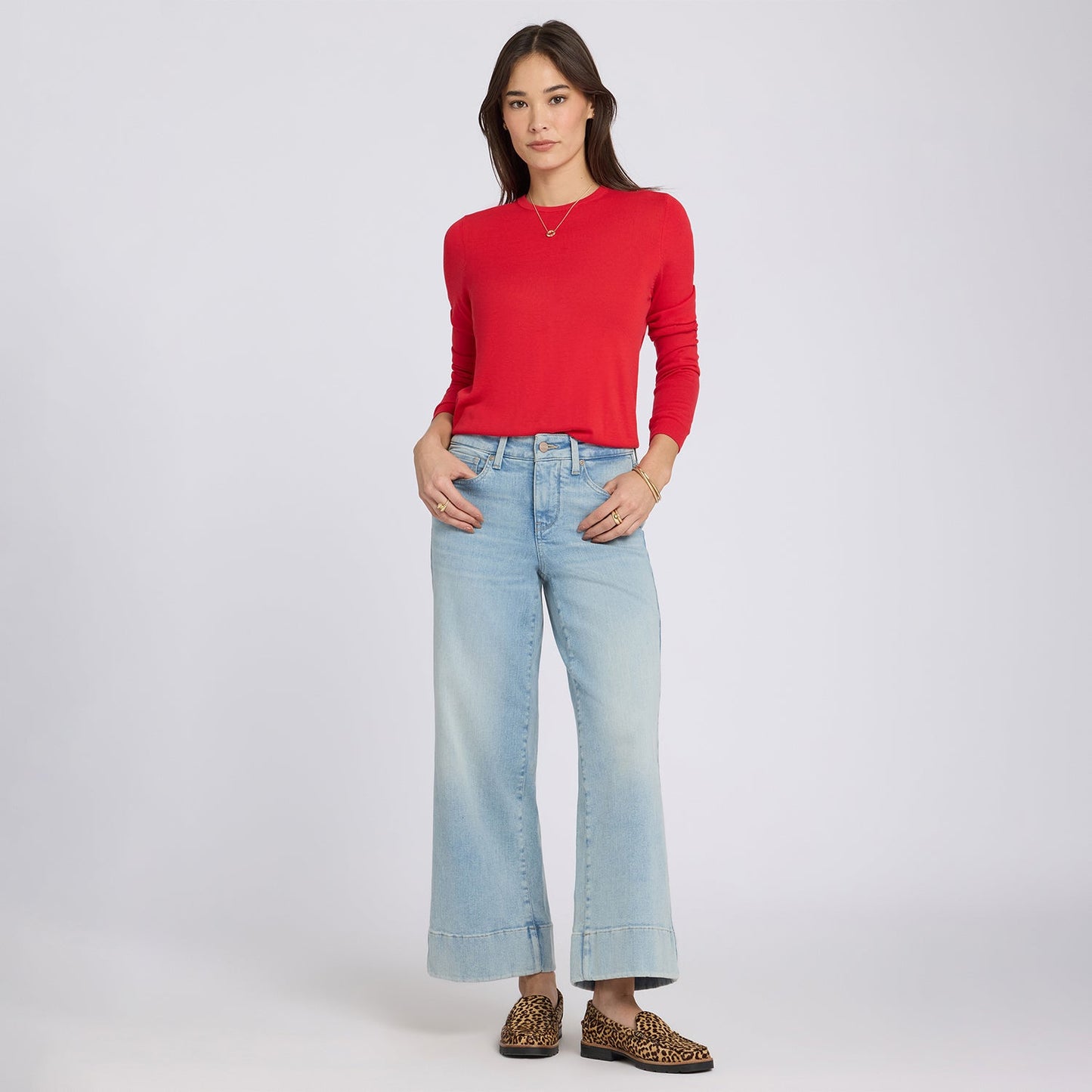 Teresa Wide Leg Ankle Jeans - Keys View
