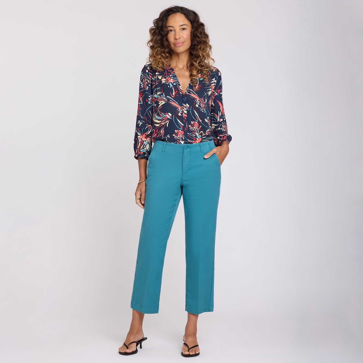 Marilyn Straight Ankle Pants - Harbor Blue