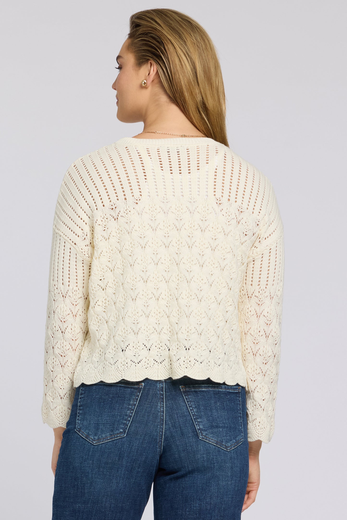 Pointelle Popover - Ivory