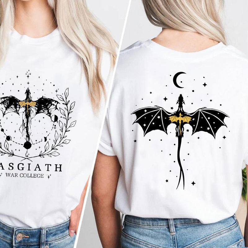 Basgiath War College T-shirt Double-side Print Fourth Wing
