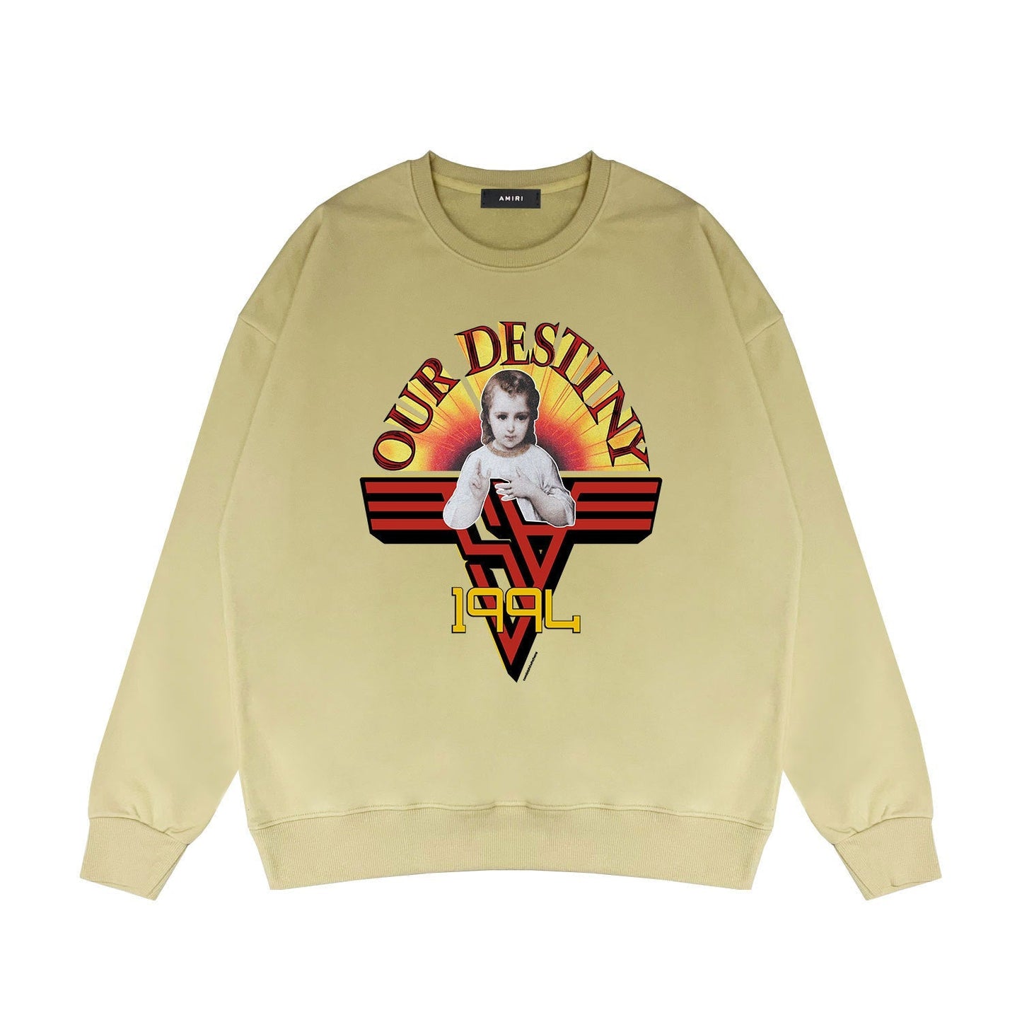 Amiri Long Sleeve Shirt Crew Sweatshirts Crew Neck Sweater