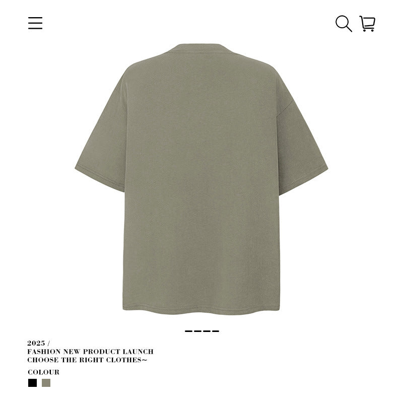 American vintage street T-shirt vintage cotton summer boys