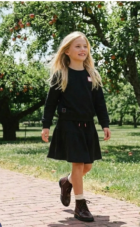 Analogie Black Mon Paris Girls Panel Skirt