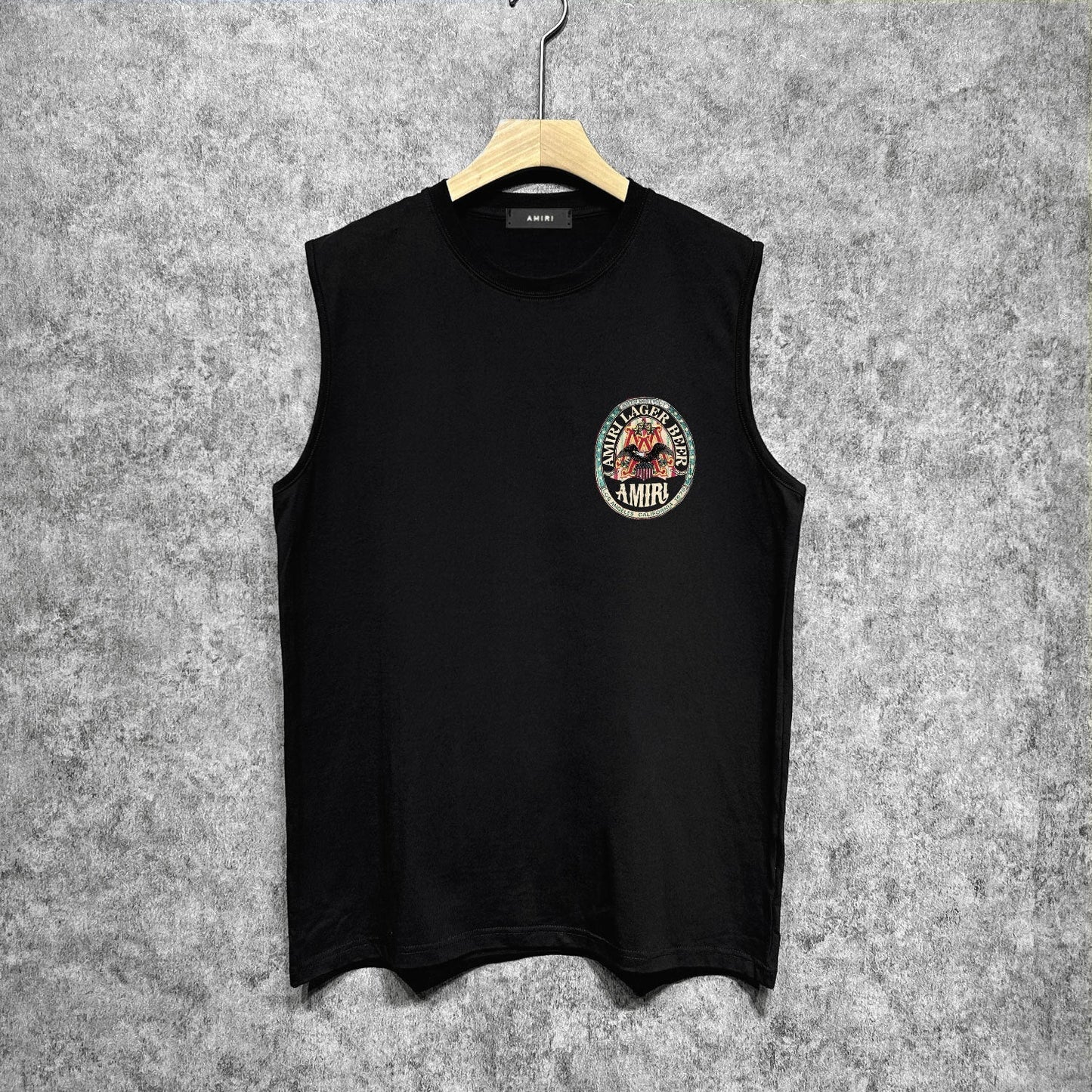 Amiri tank top oil painting flying eagle printing