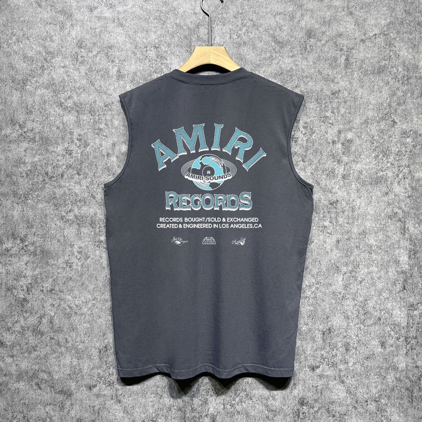 Amiri tank top earth letter printing