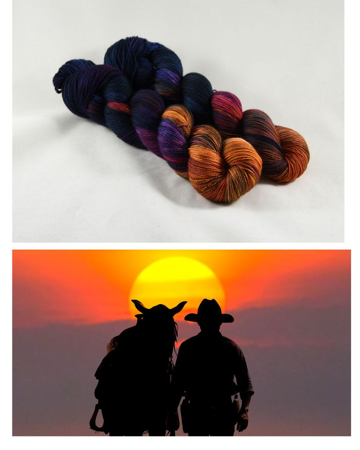 Destination Yarn fingering weight yarn Cowboy Trio