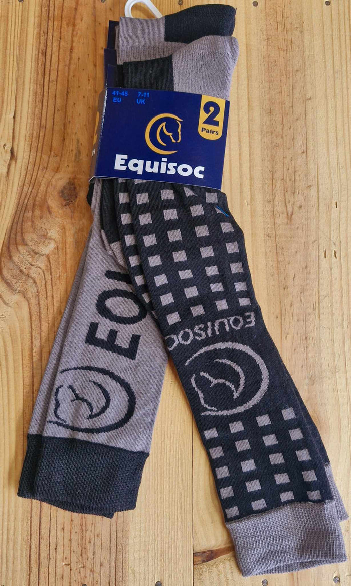Equisoc (Ire) Rufus 2- Twin Pack- Black/ Grey- UK7-11