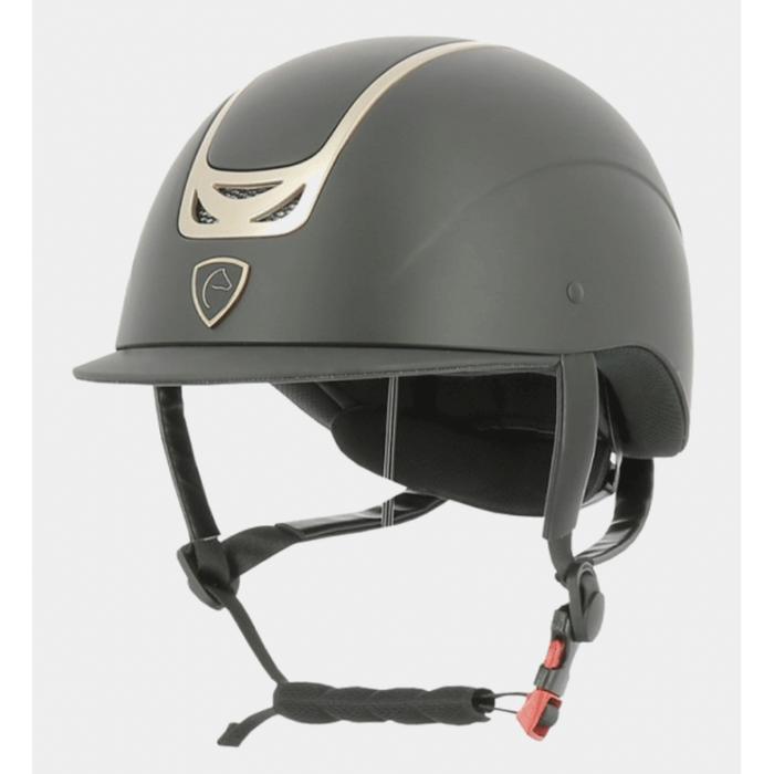 Equitheme Pepit Helmets- Black/ Rose Gold- 49-51cm