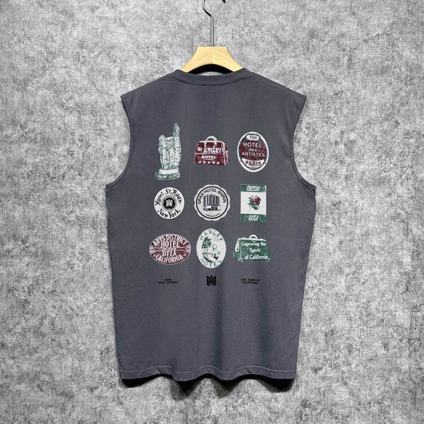 Amiri tank top medal set printing