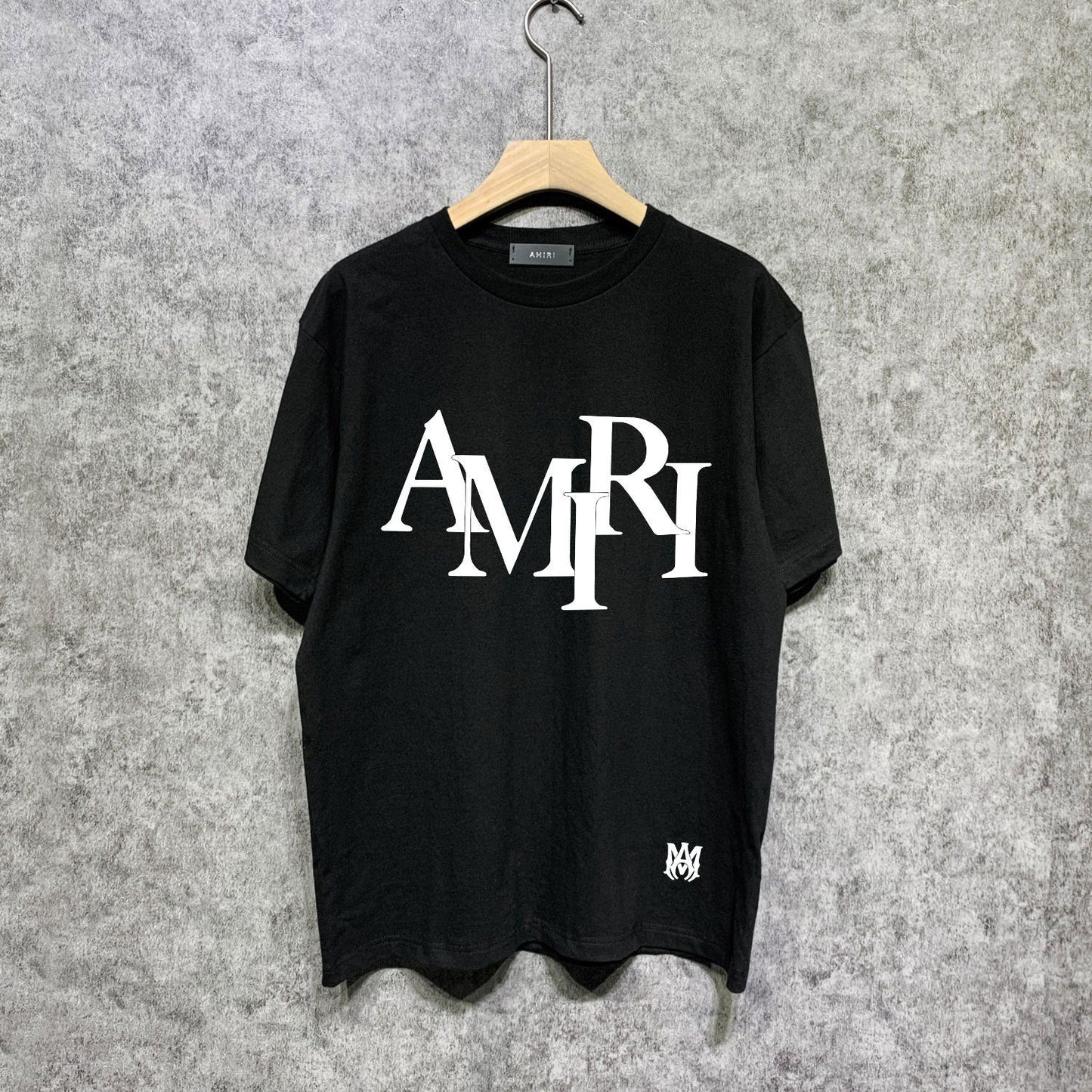 Amiri t shirts letter foam printing short sleeves