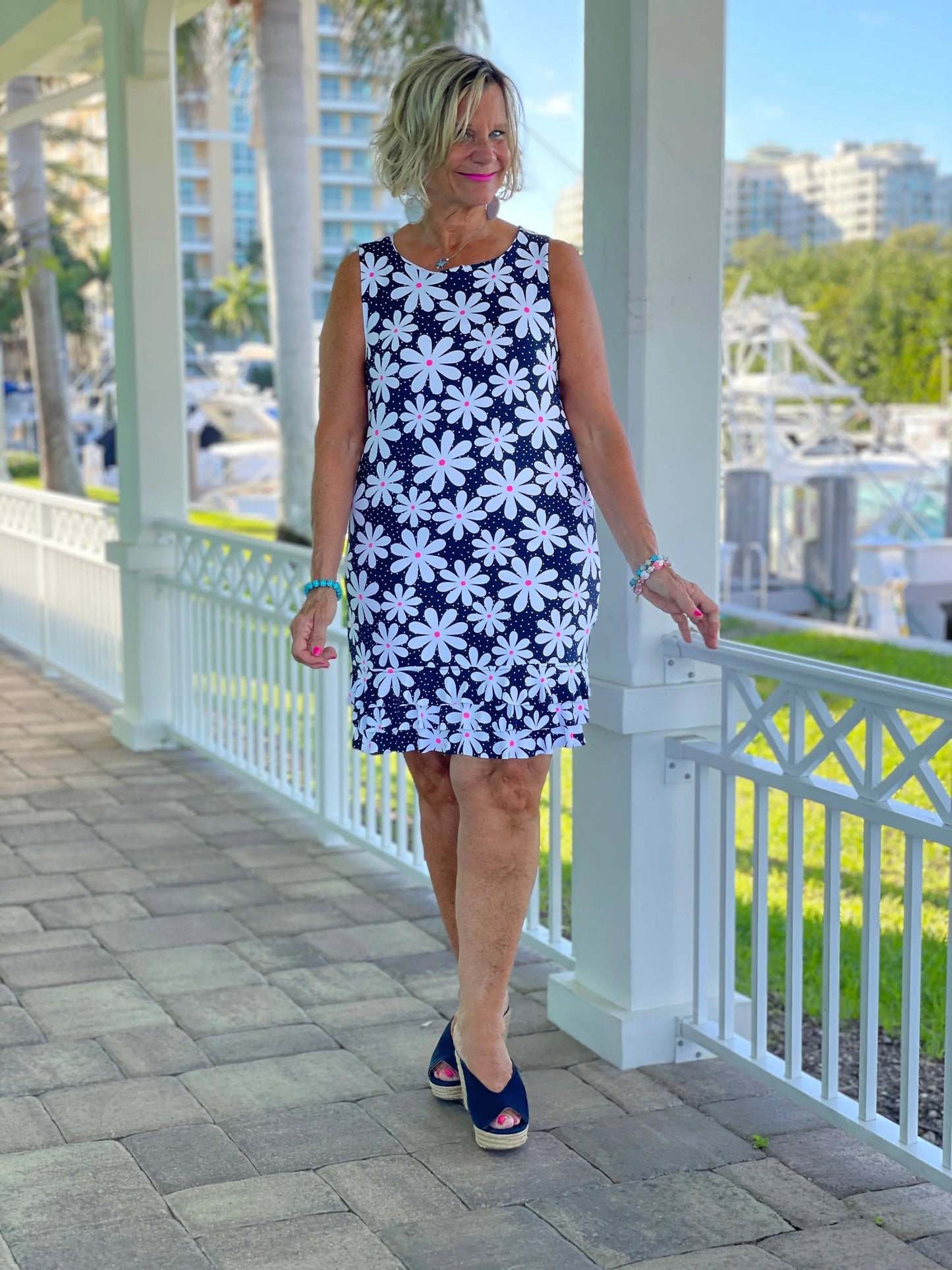 DAISY SHIFT RUFFLE DRESS