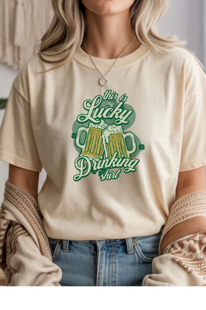 Lucky Drinking Shirt Graphic Tee