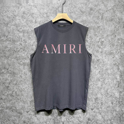Amiri tank top pink letterprinting