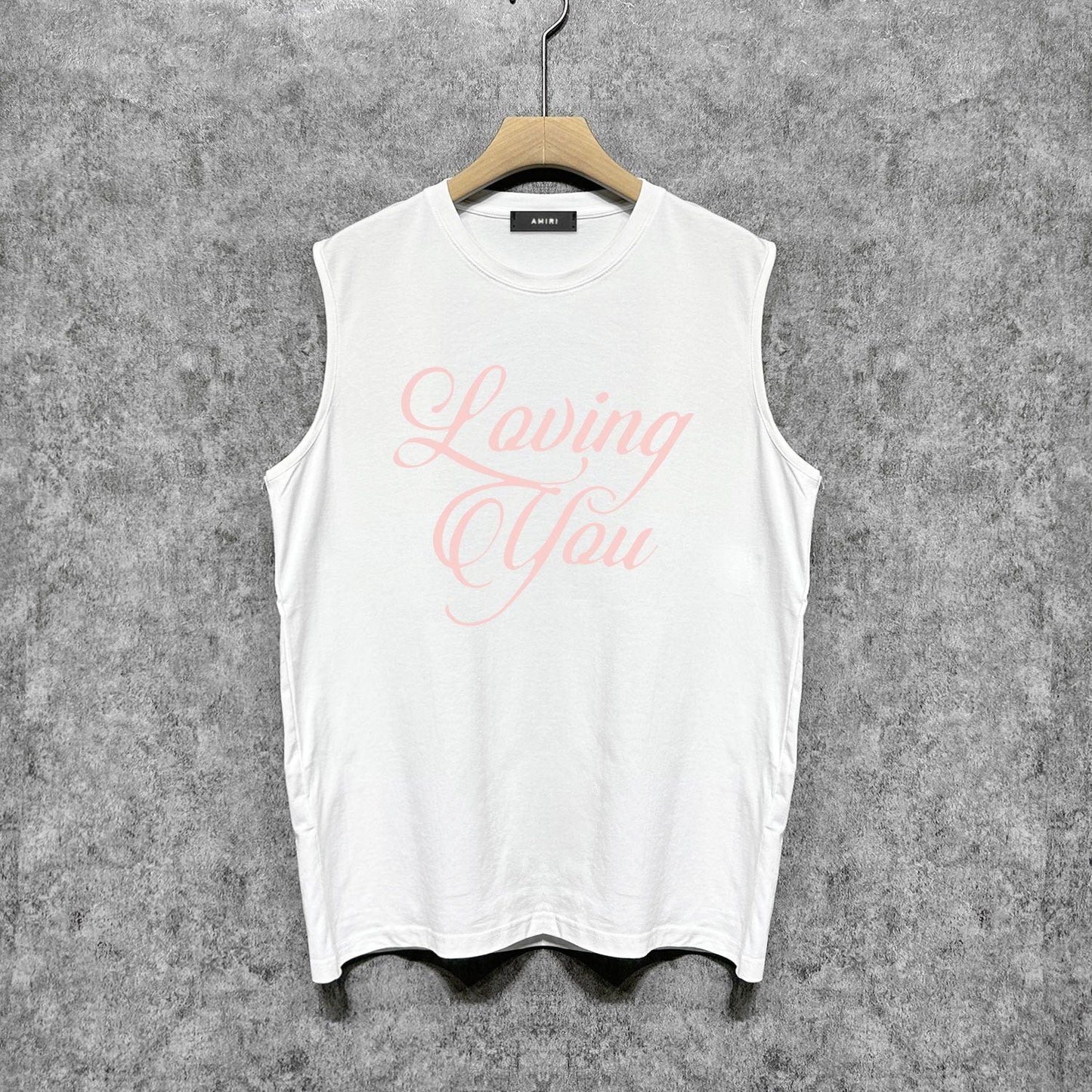 Amiri tank top pink letterprinting