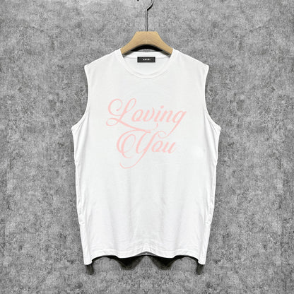 Amiri tank top pink letterprinting