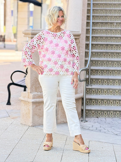 Handcrafted Floral Crochet Top