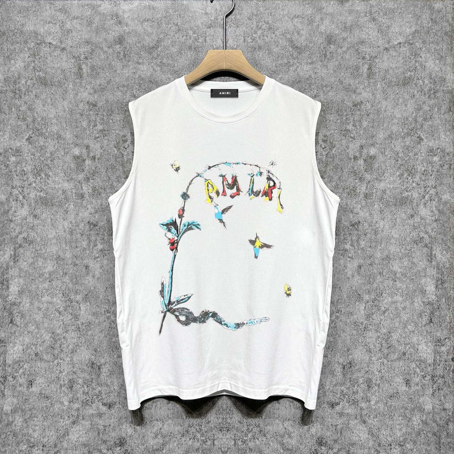 Amiri tank top hummingbird printing