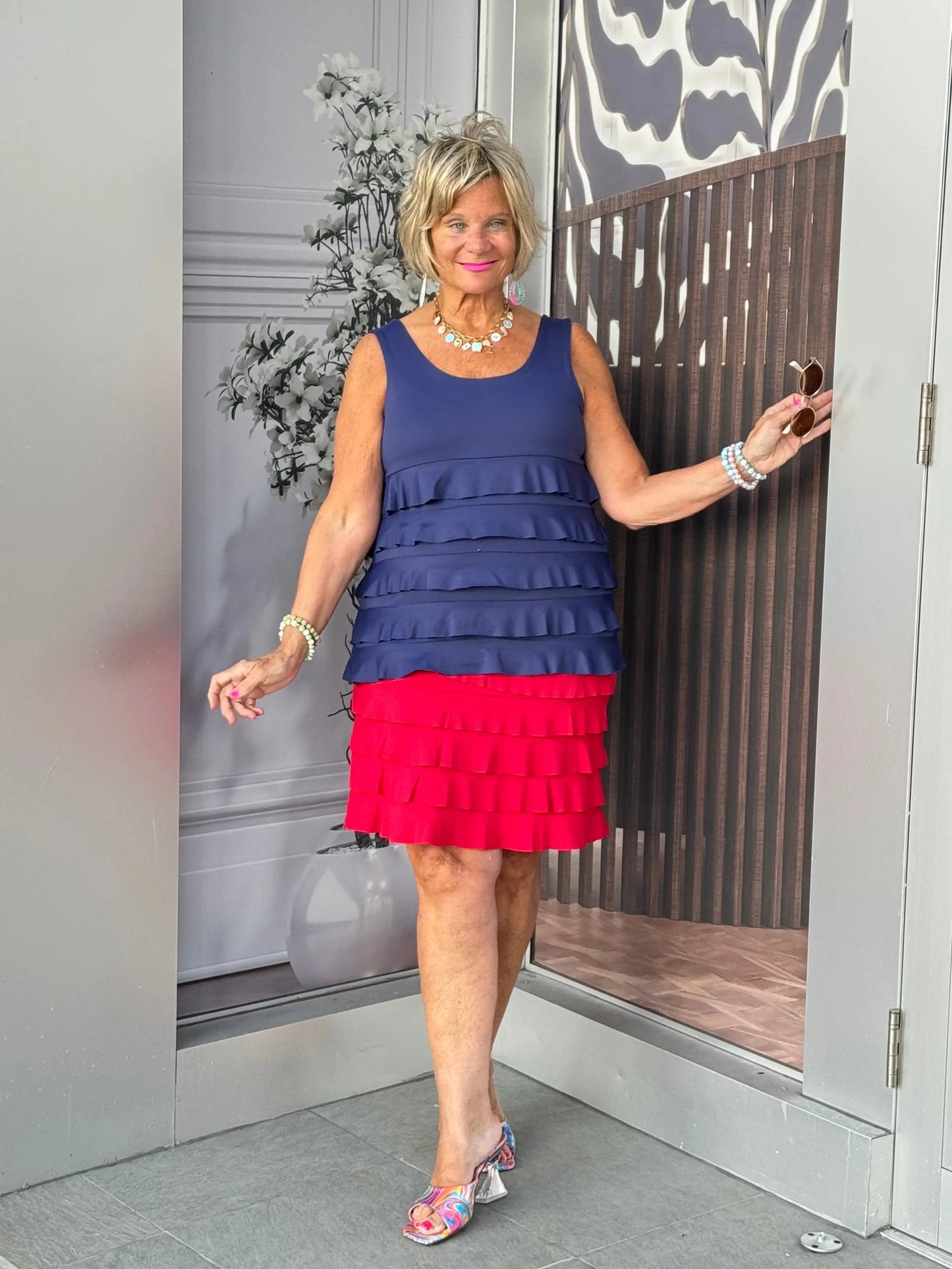LULU-B CRIMSON RED CHA CHA SKORT